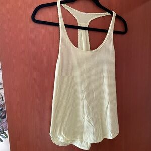 Lululemon Yellow Stripe Tank Top